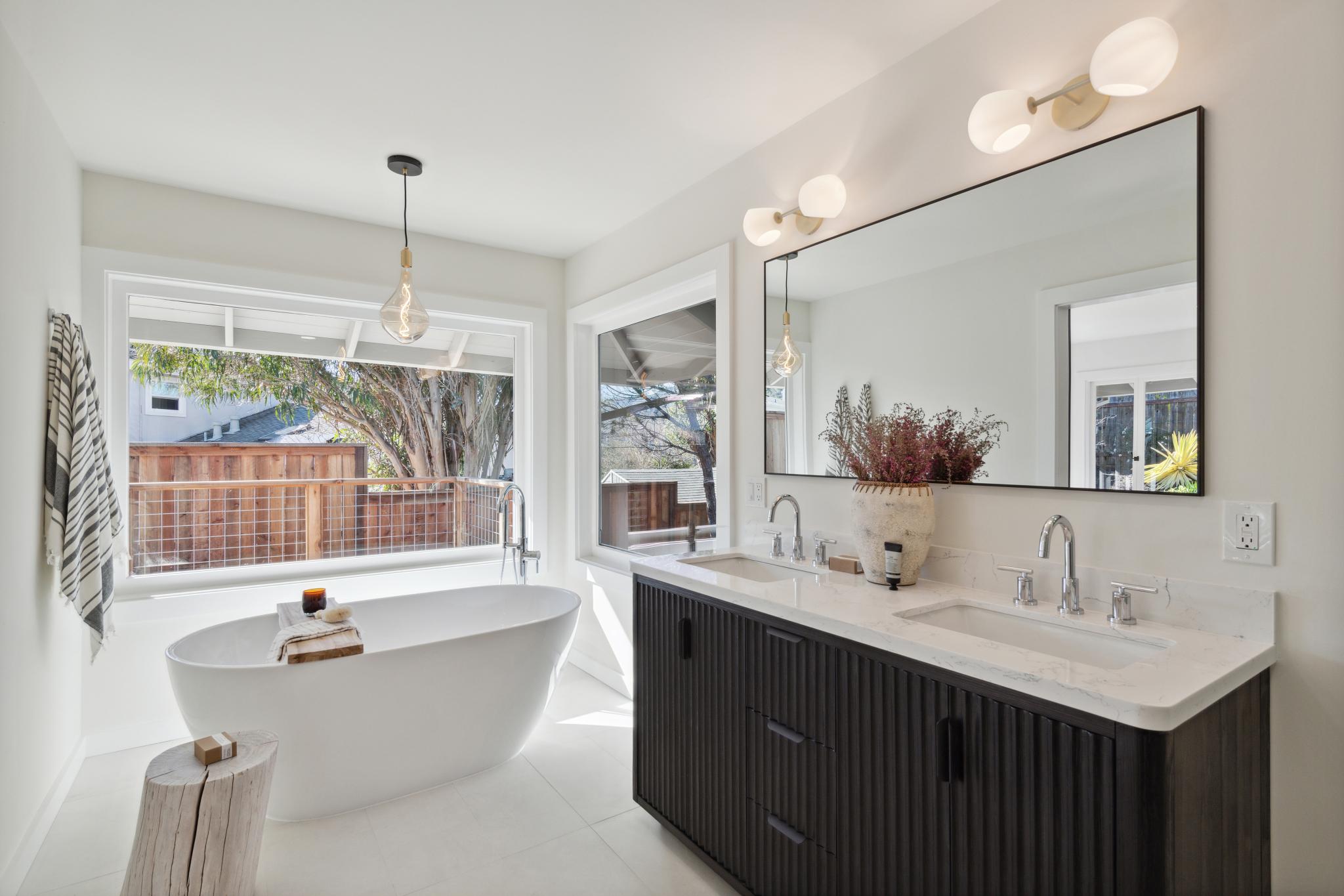 Primary bathroom with tub