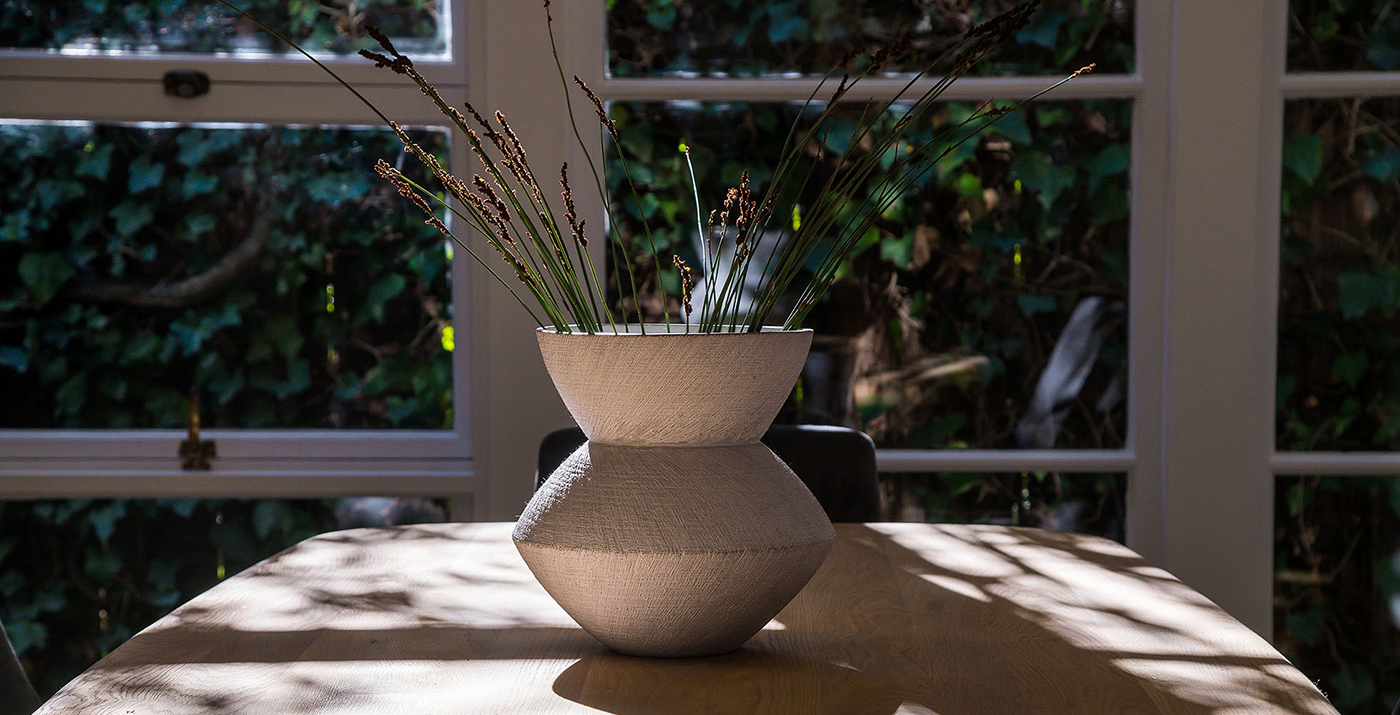 View of a table with vase