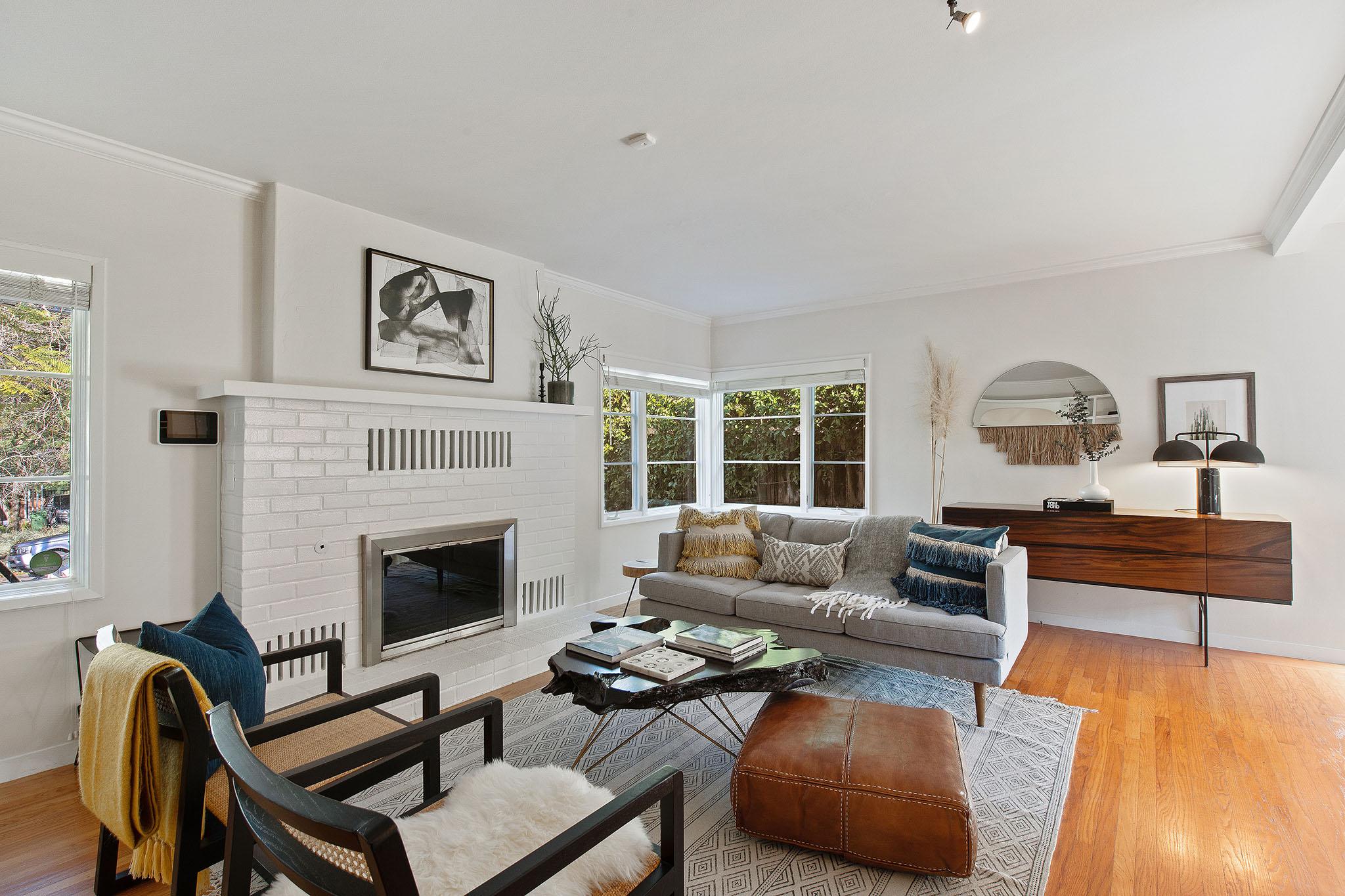 Formal living area with fireplace #7