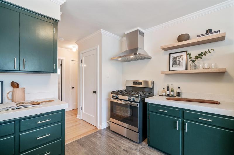 kitchen with stove #13