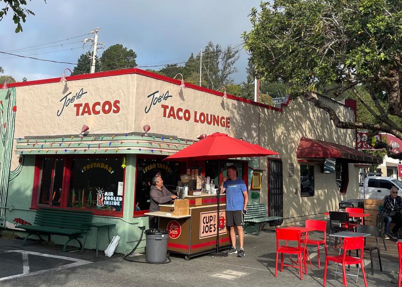 Street view of Joes Tacos in Mill Valley, CA